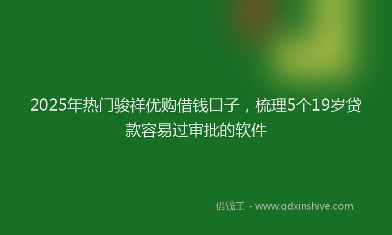 2025年热门骏祥优购借钱口子，梳理5个19岁贷款容易过审批的软件