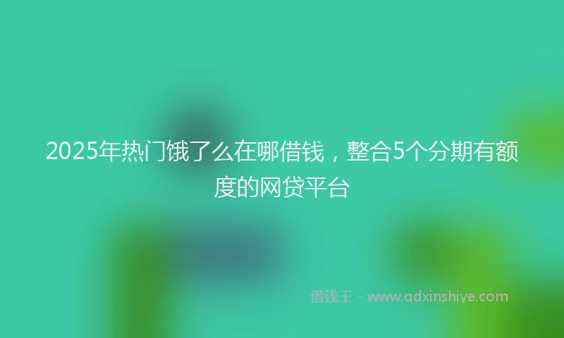 2025年热门饿了么在哪借钱，整合5个分期有额度的网贷平台