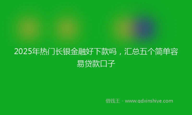 2025年热门长银金融好下款吗，汇总五个简单容易贷款口子