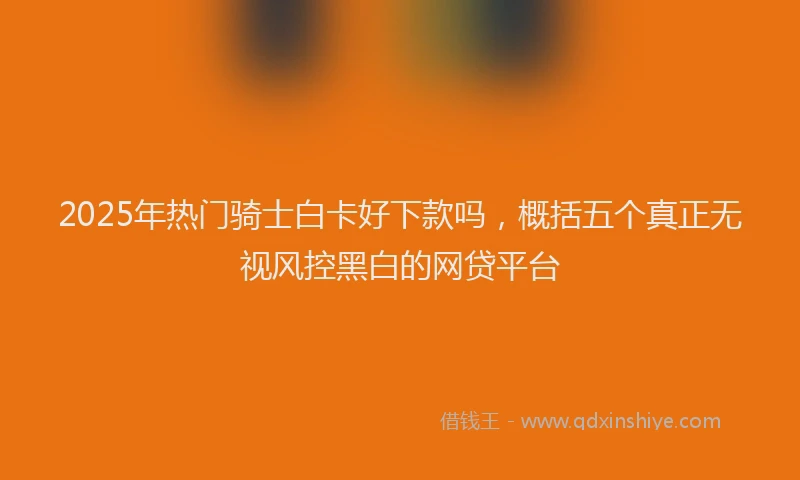 2025年热门骑士白卡好下款吗，概括五个真正无视风控黑白的网贷平台