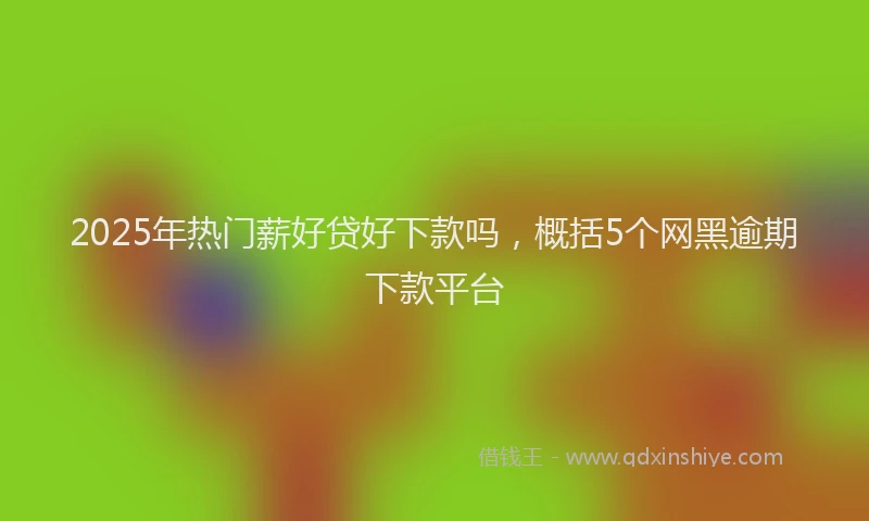 2025年热门薪好贷好下款吗，概括5个网黑逾期下款平台