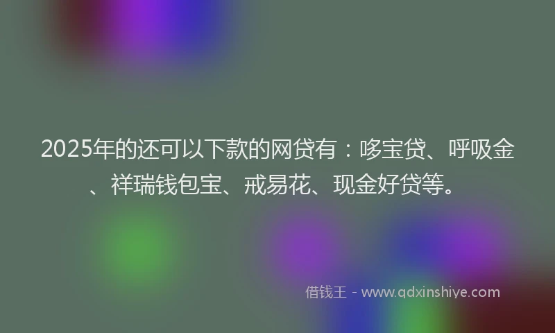 2025年的还可以下款的网贷有：哆宝贷、呼吸金、祥瑞钱包宝、戒易花、现金好贷等。