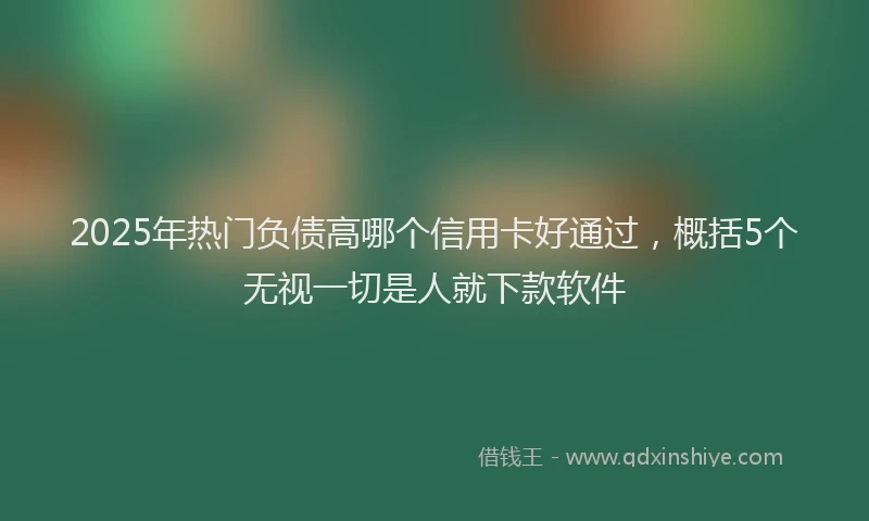 2025年热门负债高哪个信用卡好通过，概括5个无视一切是人就下款软件