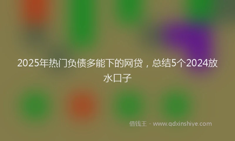 2025年热门负债多能下的网贷，总结5个2024放水口子