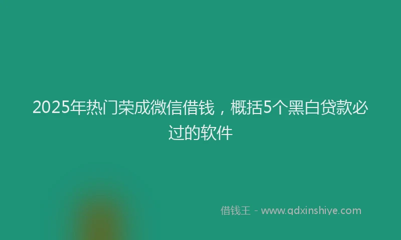 2025年热门荣成微信借钱，概括5个黑白贷款必过的软件