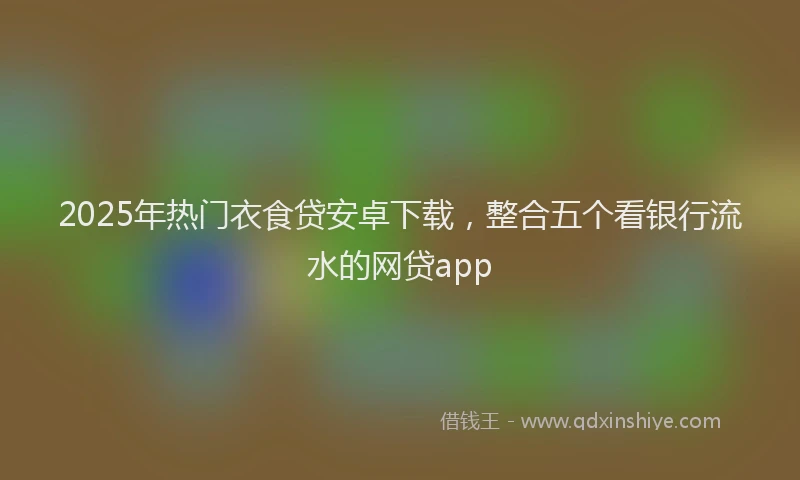 2025年热门衣食贷安卓下载，整合五个看银行流水的网贷app