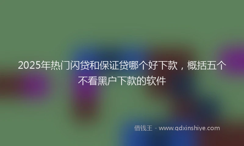 2025年热门闪贷和保证贷哪个好下款,概括五个不看黑户下款的软件