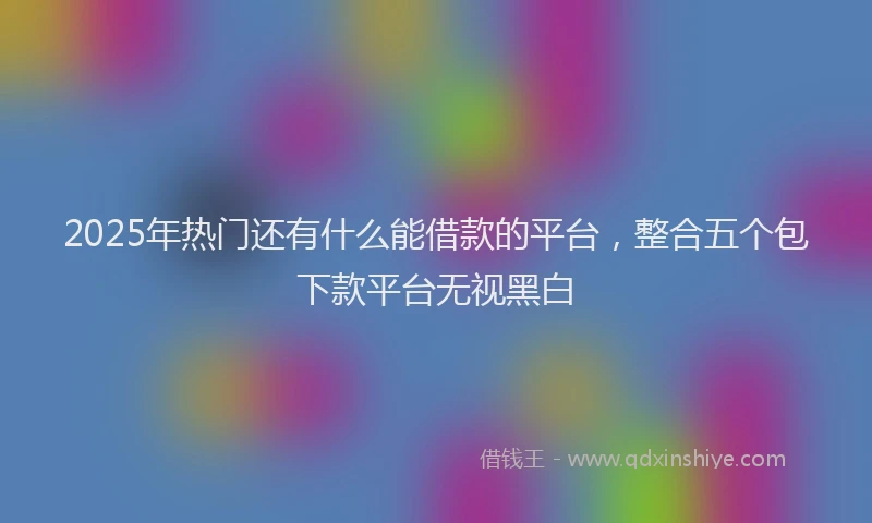 2025年热门还有什么能借款的平台,整合五个包下款平台无视黑白