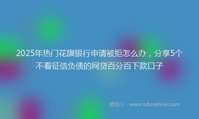 2025年热门花旗银行申请被拒怎么办，分享5个不看征信负债的网贷百分百下款口子