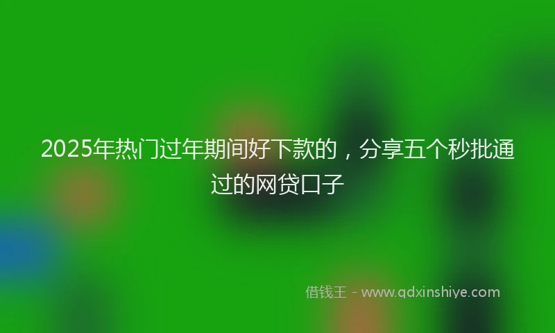 2025年热门过年期间好下款的,分享五个秒批通过的网贷口子