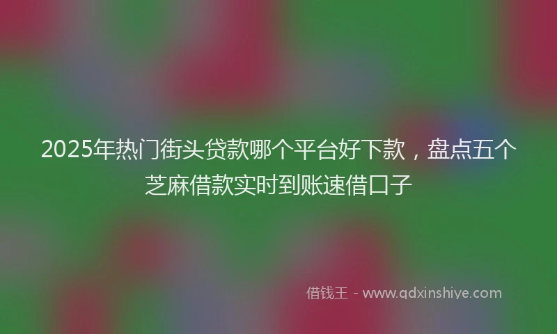 2025年热门街头贷款哪个平台好下款，盘点五个芝麻借款实时到账速借口子