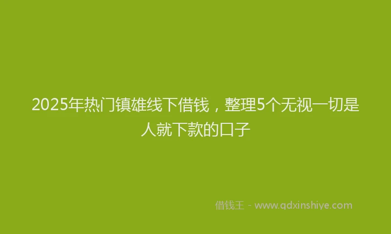 2025年热门镇雄线下借钱，整理5个无视一切是人就下款的口子