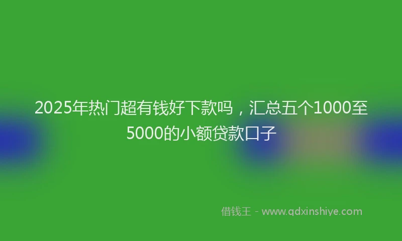 2025年热门超有钱好下款吗,汇总五个1000至5000的小额贷款口子