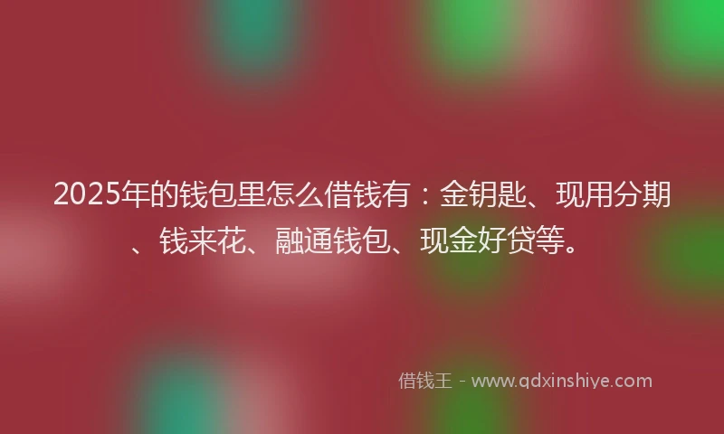 2025年的钱包里怎么借钱有：金钥匙、现用分期、钱来花、融通钱包、现金好贷等。