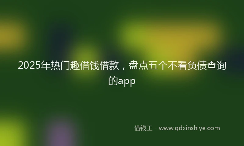 2025年热门趣借钱借款，盘点五个不看负债查询的app
