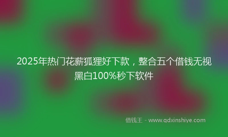 2025年热门花薪狐狸好下款,整合五个借钱无视黑白100%秒下软件