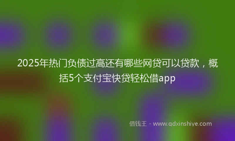 2025年热门负债过高还有哪些网贷可以贷款，概括5个支付宝快贷轻松借app