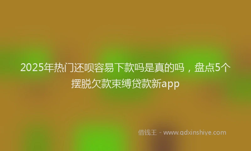 2025年热门还呗容易下款吗是真的吗，盘点5个摆脱欠款束缚贷款新app