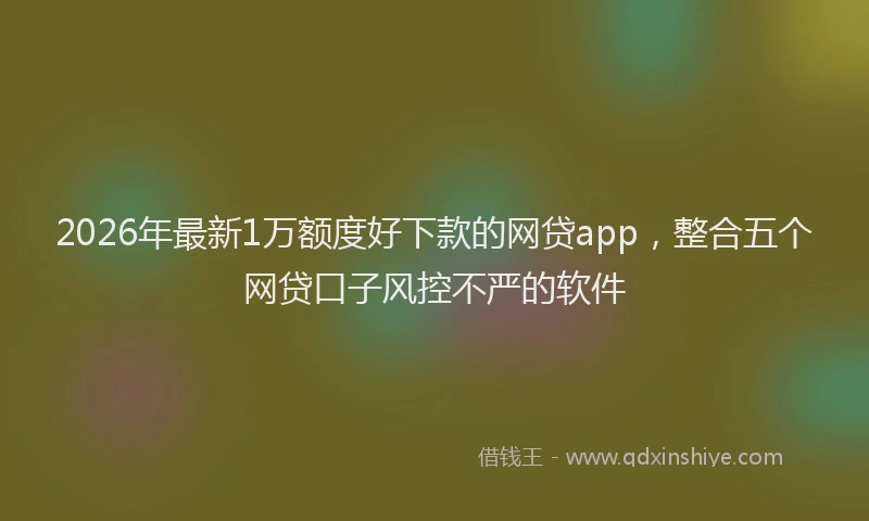 2026年最新1万额度好下款的网贷app,整合五个网贷口子风控不严的软件