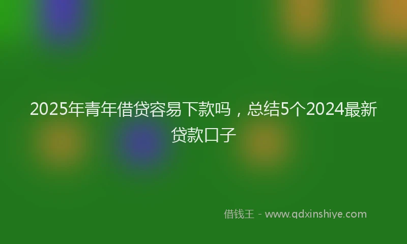 2025年青年借贷容易下款吗,总结5个2024最新贷款口子