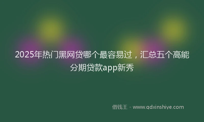2025年热门黑网贷哪个最容易过，汇总五个高能分期贷款app新秀