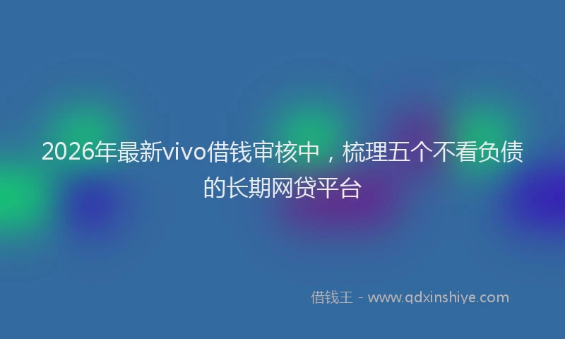 2026年最新vivo借钱审核中,梳理五个不看负债的长期网贷平台