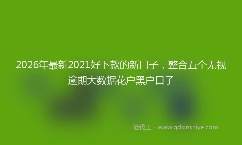 2026年最新2021好下款的新口子，整合五个无视逾期大数据花户黑户口子
