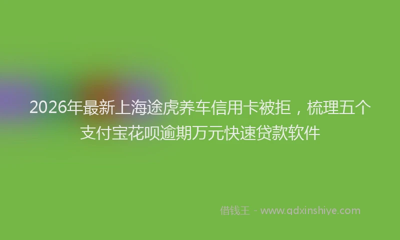 2026年最新上海途虎养车信用卡被拒，梳理五个支付宝花呗逾期万元快速贷款软件