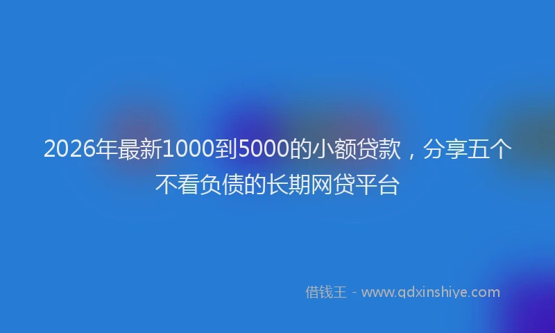 2026年最新1000到5000的小额贷款，分享五个不看负债的长期网贷平台