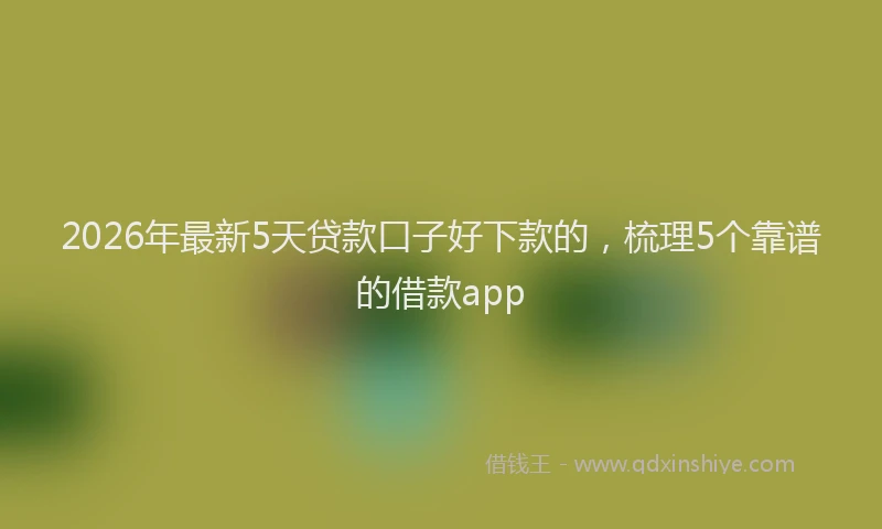 2026年最新5天贷款口子好下款的，梳理5个靠谱的借款app