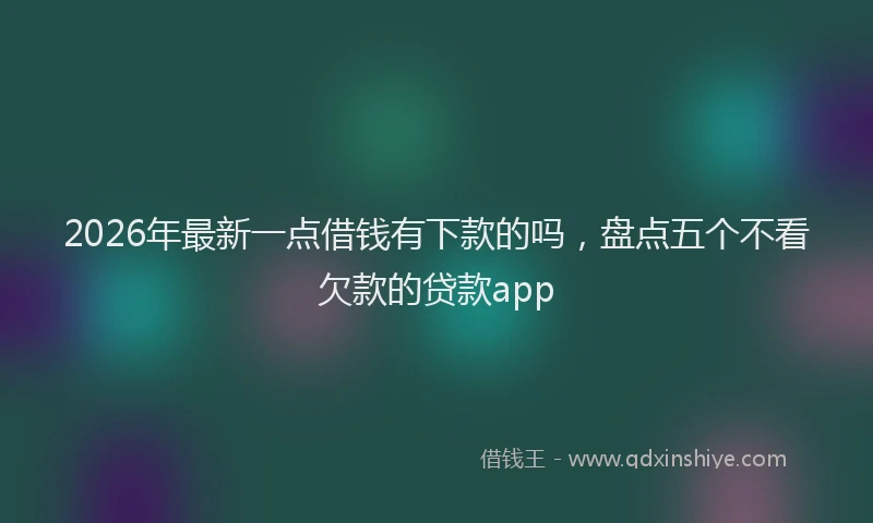 2026年最新一点借钱有下款的吗,盘点五个不看欠款的贷款app