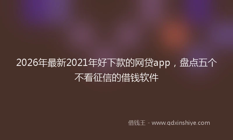 2026年最新2021年好下款的网贷app，盘点五个不看征信的借钱软件
