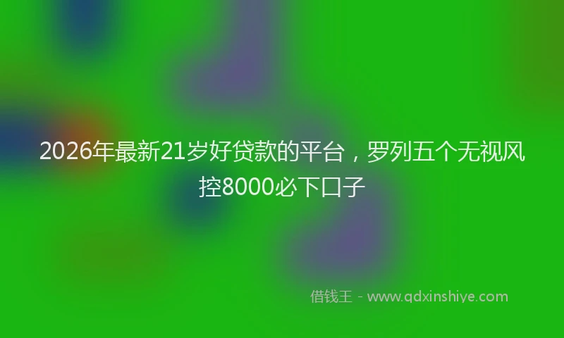 2026年最新21岁好贷款的平台，罗列五个无视风控8000必下口子