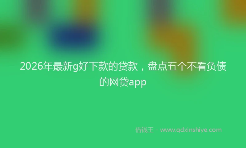 2026年最新g好下款的贷款,盘点五个不看负债的网贷app