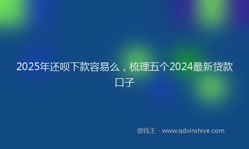 2025年还呗下款容易么，梳理五个2024最新贷款口子