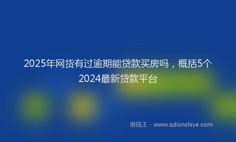 2025年网货有过逾期能贷款买房吗,概括5个2024最新贷款平台