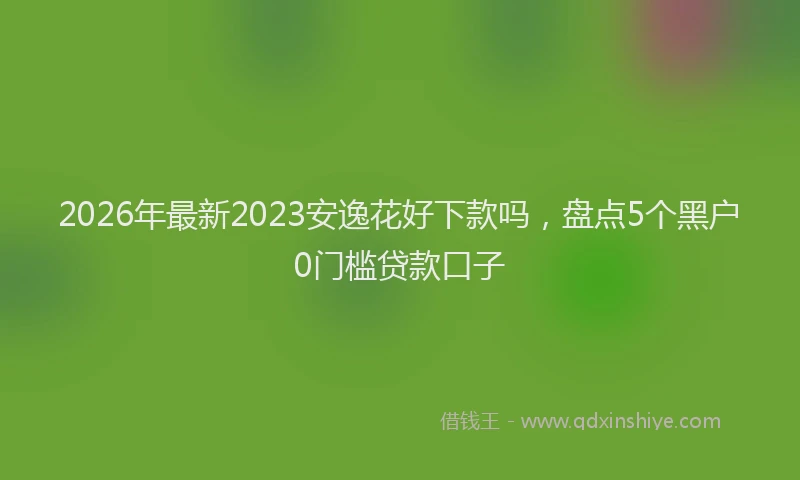 2026年最新2023安逸花好下款吗,盘点5个黑户0门槛贷款口子