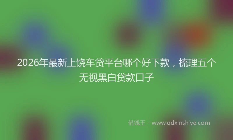 2026年最新上饶车贷平台哪个好下款，梳理五个无视黑白贷款口子