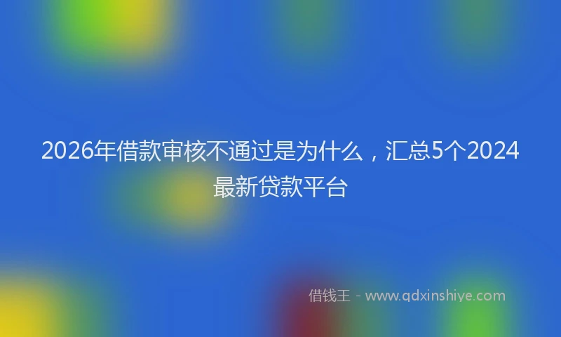 2026年借款审核不通过是为什么，汇总5个2024最新贷款平台