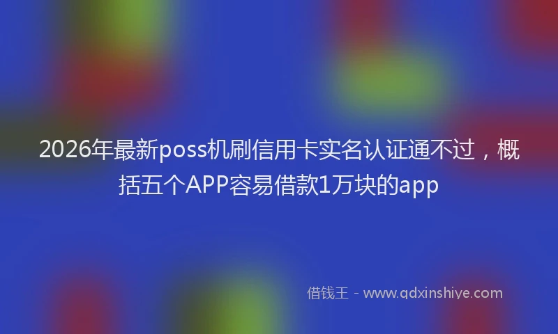 2026年最新poss机刷信用卡实名认证通不过，概括五个APP容易借款1万块的app