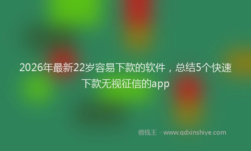 2026年最新22岁容易下款的软件，总结5个快速下款无视征信的app