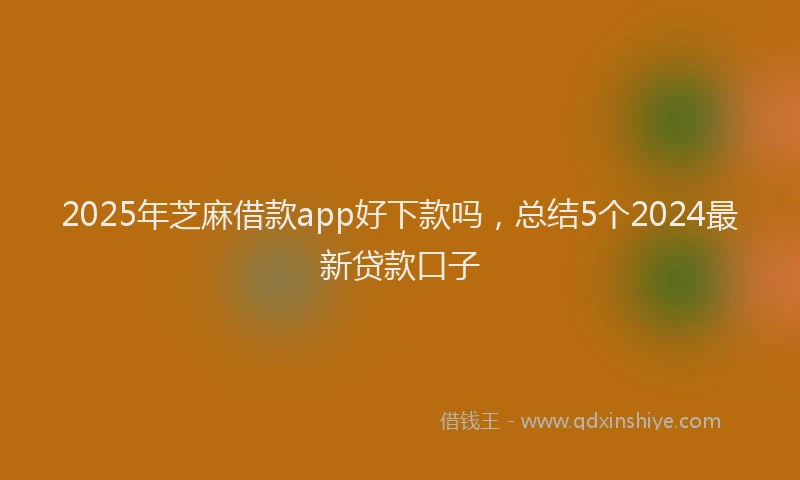 2025年芝麻借款app好下款吗，总结5个2024最新贷款口子