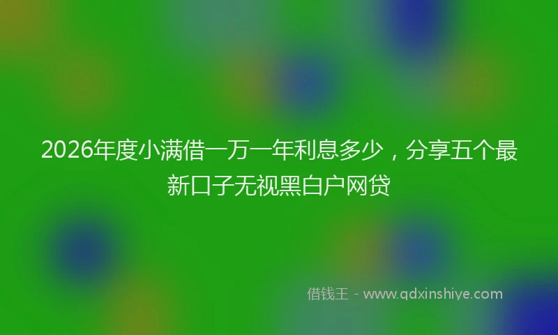 2026年度小满借一万一年利息多少，分享五个最新口子无视黑白户网贷