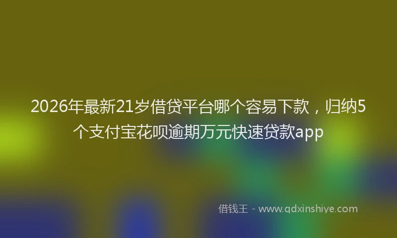 2026年最新21岁借贷平台哪个容易下款，归纳5个支付宝花呗逾期万元快速贷款app