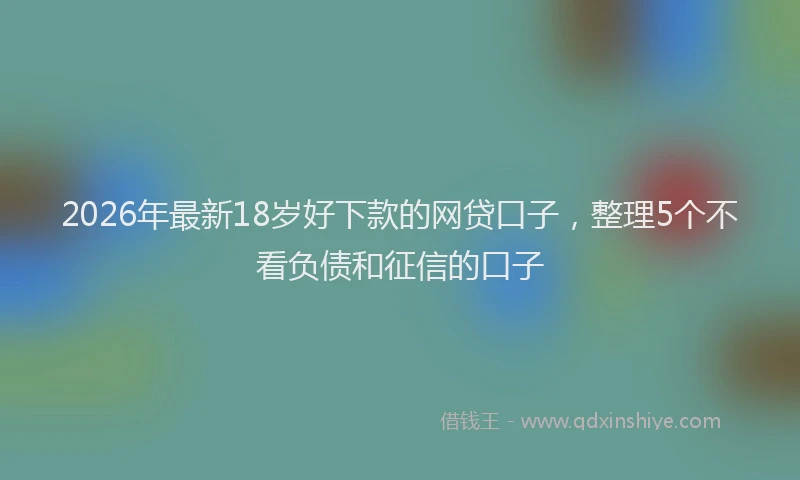 2026年最新18岁好下款的网贷口子,整理5个不看负债和征信的口子