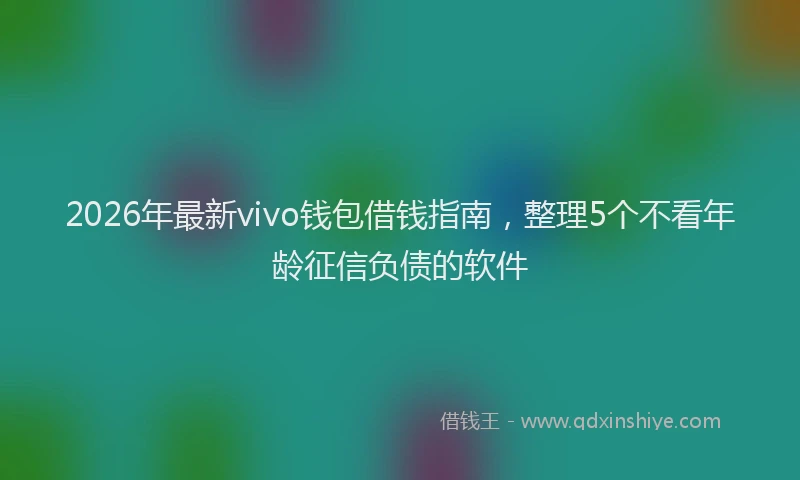 2026年最新vivo钱包借钱指南，整理5个不看年龄征信负债的软件
