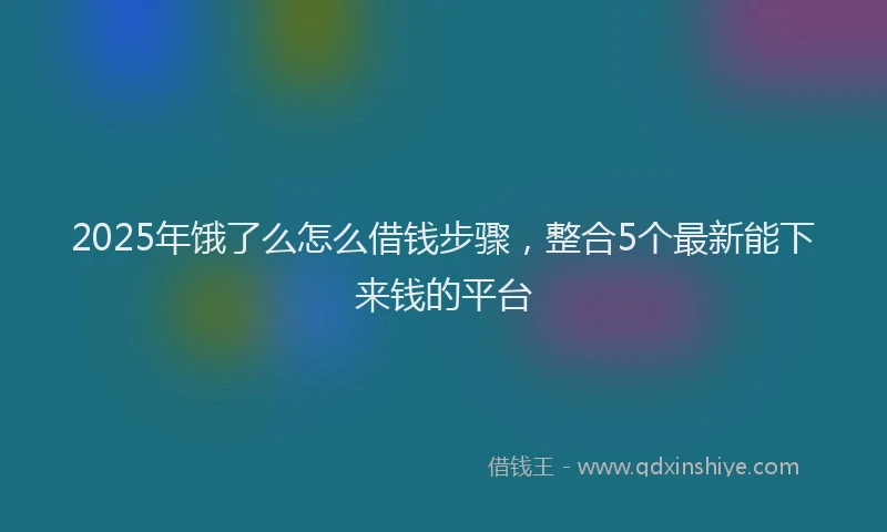 2025年饿了么怎么借钱步骤,整合5个最新能下来钱的平台