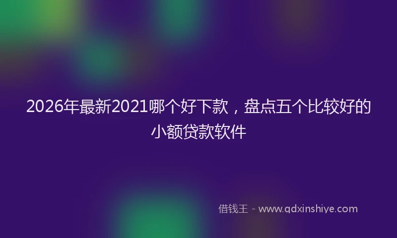 2026年最新2021哪个好下款，盘点五个比较好的小额贷款软件