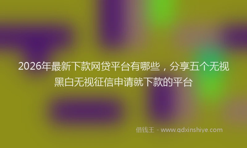 2026年最新下款网贷平台有哪些，分享五个无视黑白无视征信申请就下款的平台