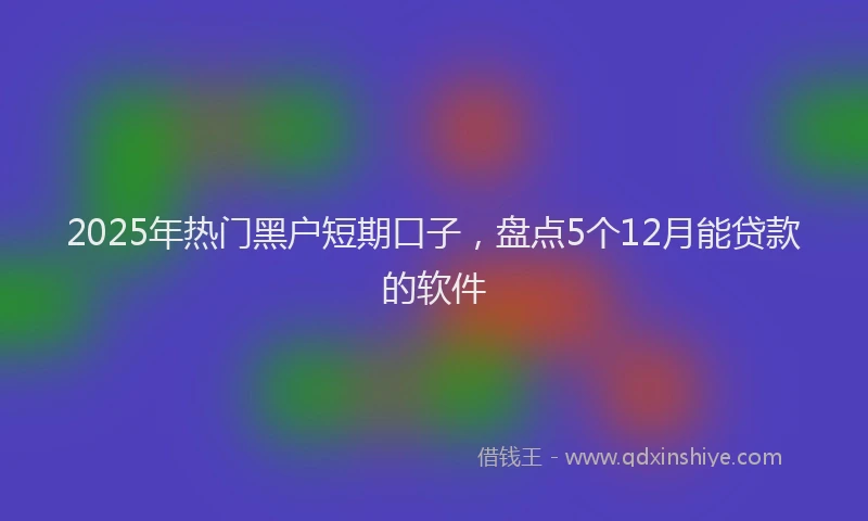 2025年热门黑户短期口子，盘点5个12月能贷款的软件